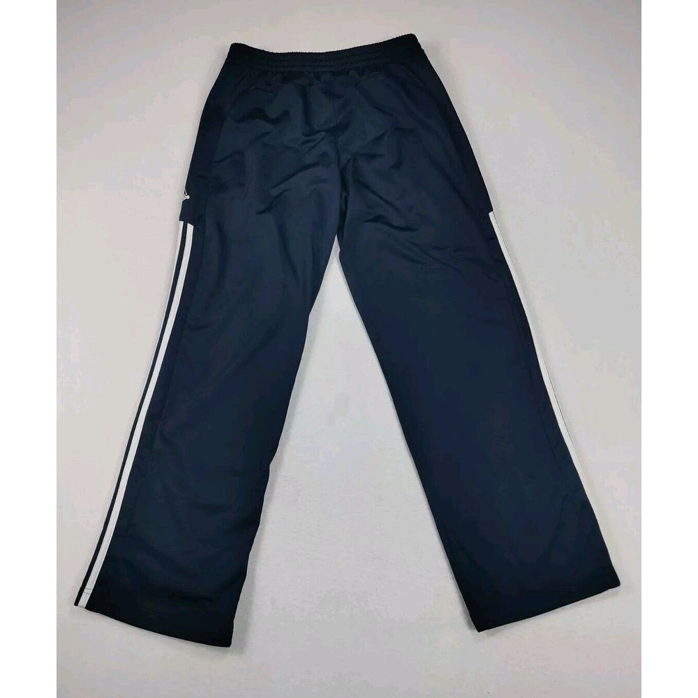 Adidas Pants Mens Medium Blue 3 Stripe Athletic Athleisure Jogger Activewear